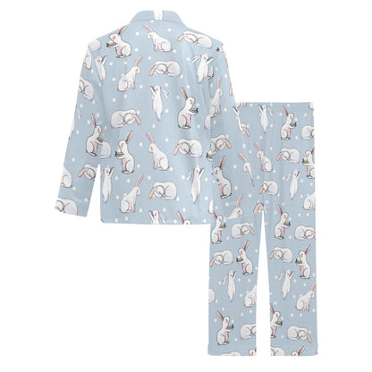 Rabbit Pattern Print Design RB06 Men's Long Sleeve Pajama Set