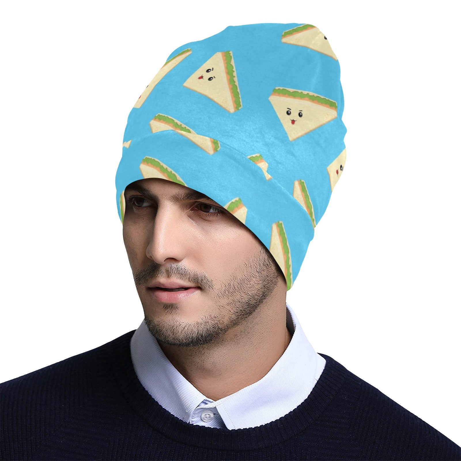 Sandwich Emoji Print Design LKS305 Unisex Beanie