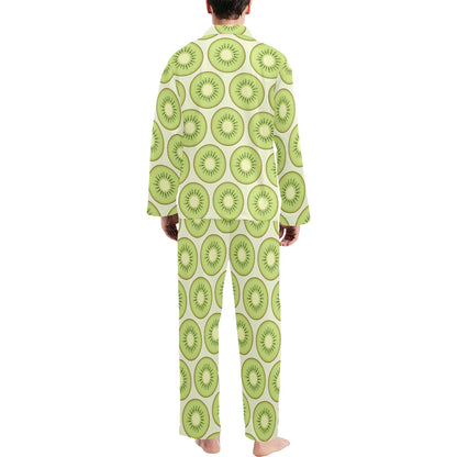Kiwi Pattern Print Design KW02 Men's Long Sleeve Pajama Set