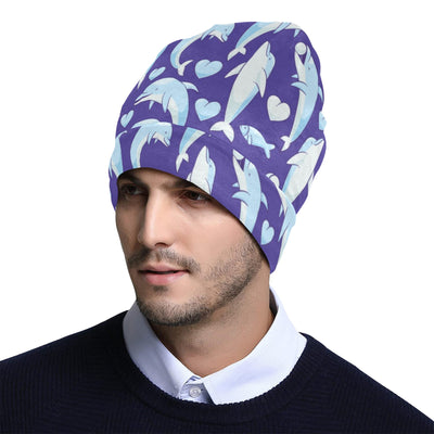 Dolphin Smile Print Pattern Unisex Beanie