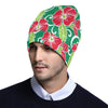 Red Hibiscus Pattern Print Design HB019 Unisex Beanie