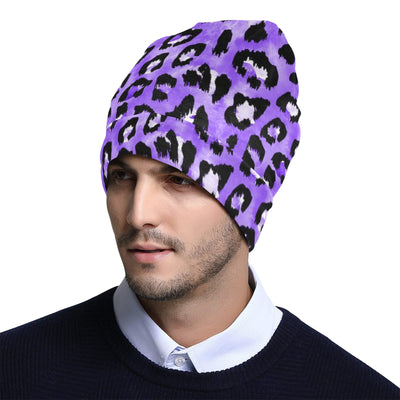 Leopard Purple Skin Print Unisex Beanie