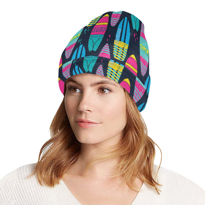 Surfboard Colorful Print Design LKS302 Unisex Beanie