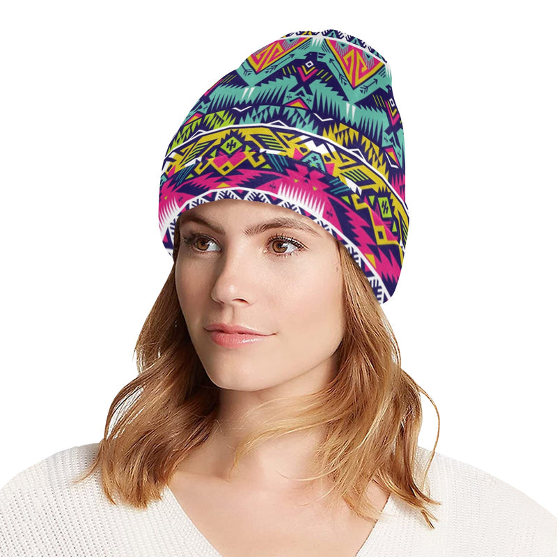 Indian Navajo Color Themed Design Print Unisex Beanie