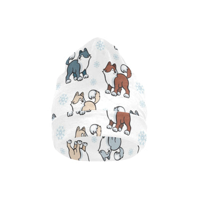 Alaskan Malamute Pattern Print Design 02 Unisex Beanie