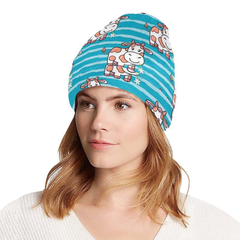 Cow Cute Print Pattern Unisex Beanie