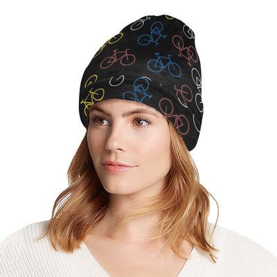 Bicycle Pattern Print Design 03 Unisex Beanie