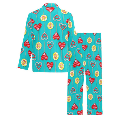 Lollipop Pattern Print Design LL06 Men's Long Sleeve Pajama Set