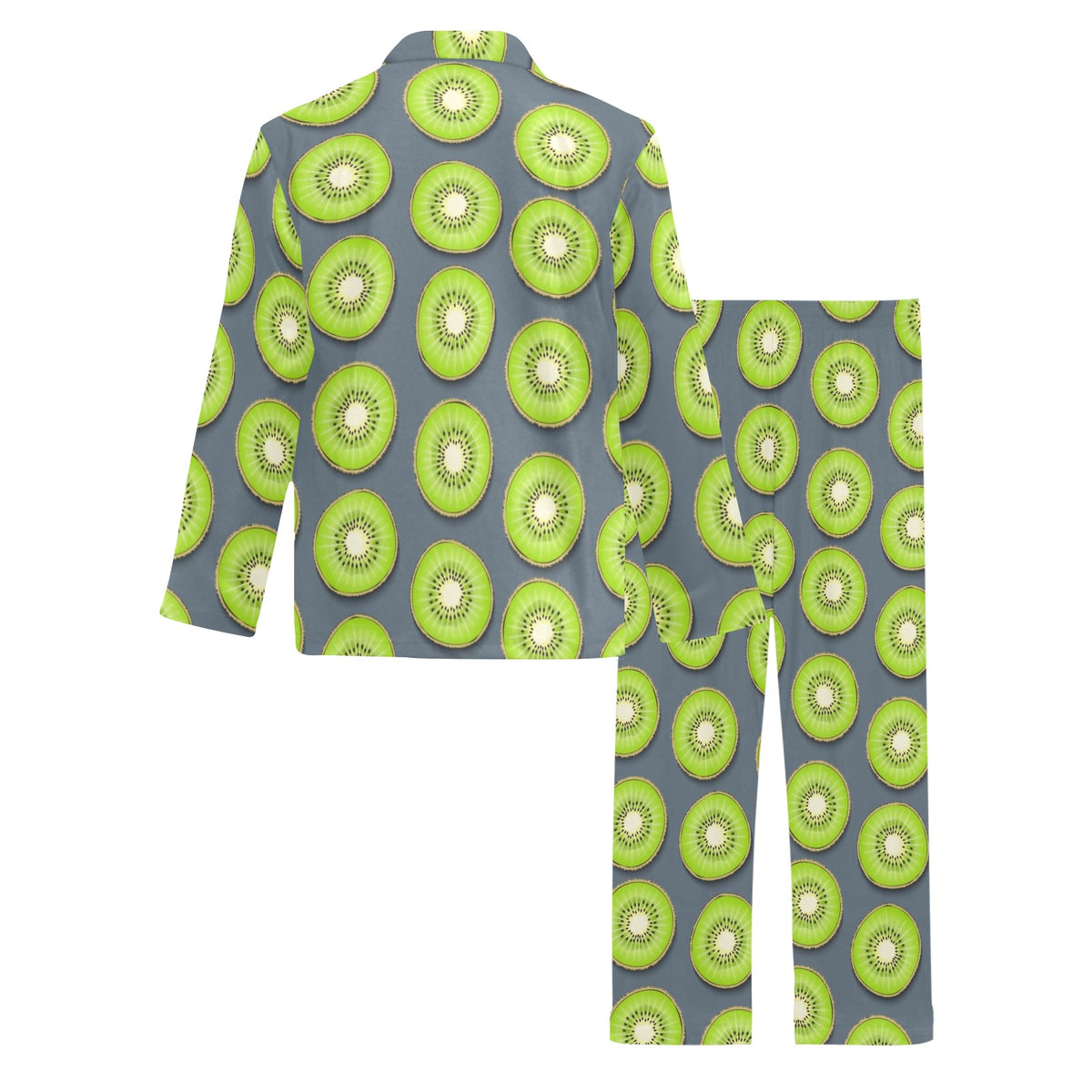 Kiwi Pattern Print Design KW06 Men's Long Sleeve Pajama Set