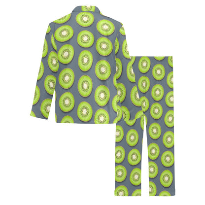 Kiwi Pattern Print Design KW06 Men's Long Sleeve Pajama Set