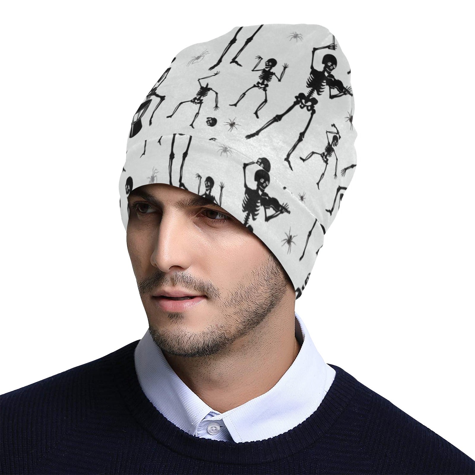 Skeleton Music Player Print Design LKS303 Unisex Beanie