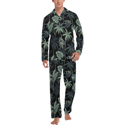Rainforest Pattern Print Design RF02 Men's Long Sleeve Pajama Set