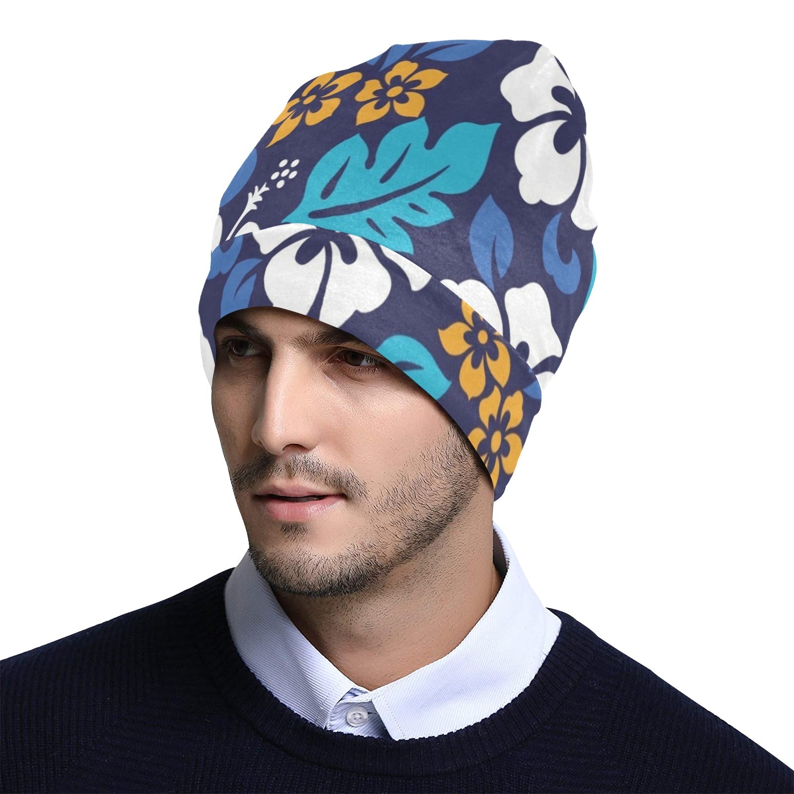 Hibiscus Pattern Print Design HB030 Unisex Beanie