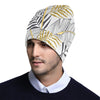 Gold Glitter Tropical Palm Leaves Unisex Beanie