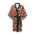 Red Hibiscus Pattern Print Design HB07 Women's Short Kimono