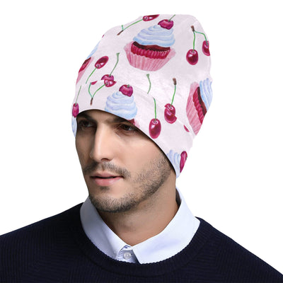 Cherry Cupcake Pink Pattern Unisex Beanie