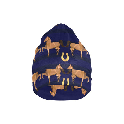 Horse Luxury Themed Pattern Print Unisex Beanie