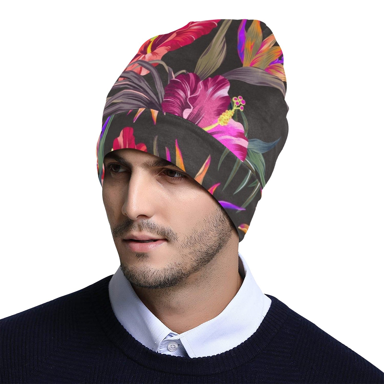 Hibiscus Pattern Print Design HB014 Unisex Beanie