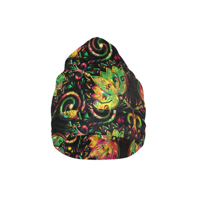 lotus Boho Pattern Print Design LO09 Unisex Beanie