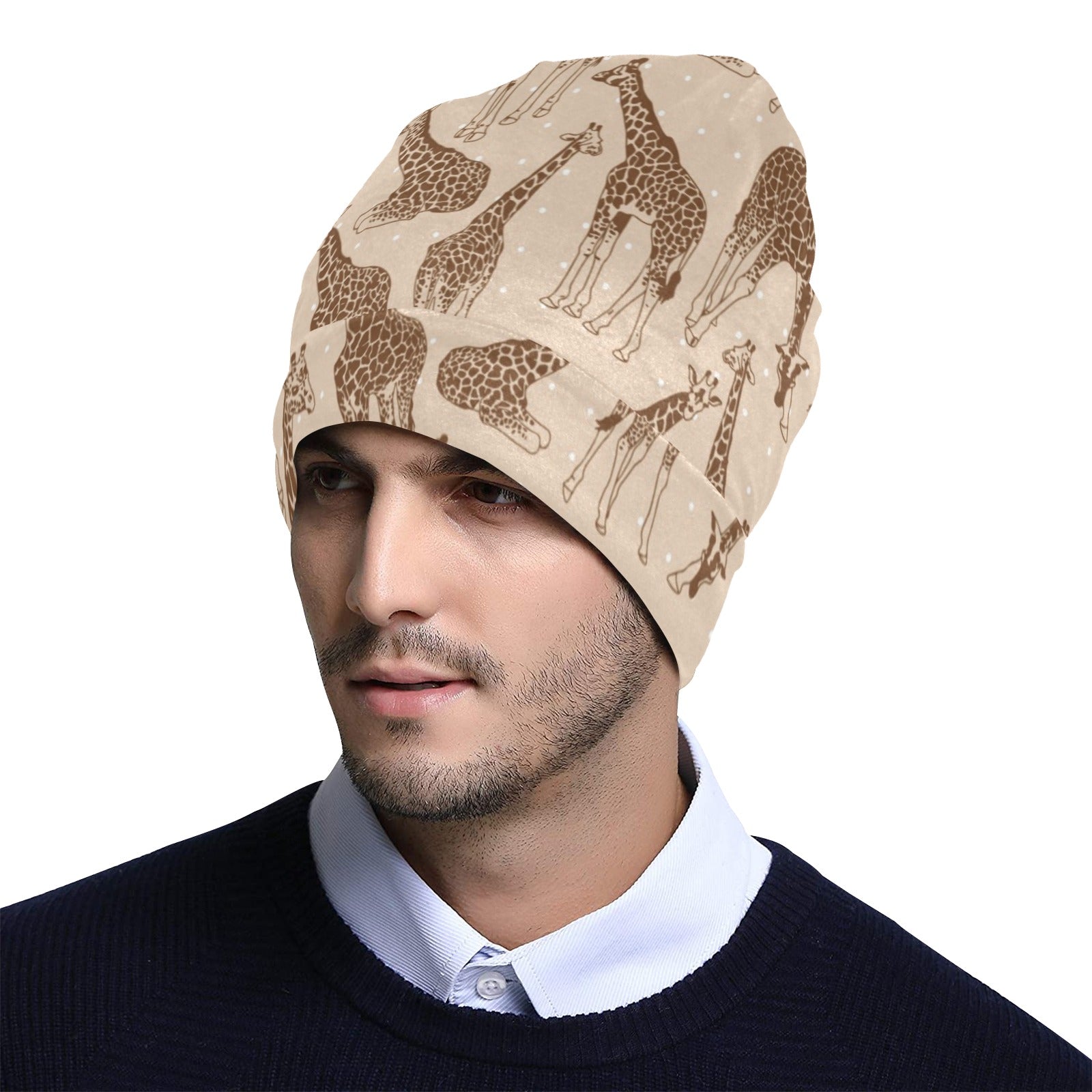 Giraffe Pattern Design Print Unisex Beanie