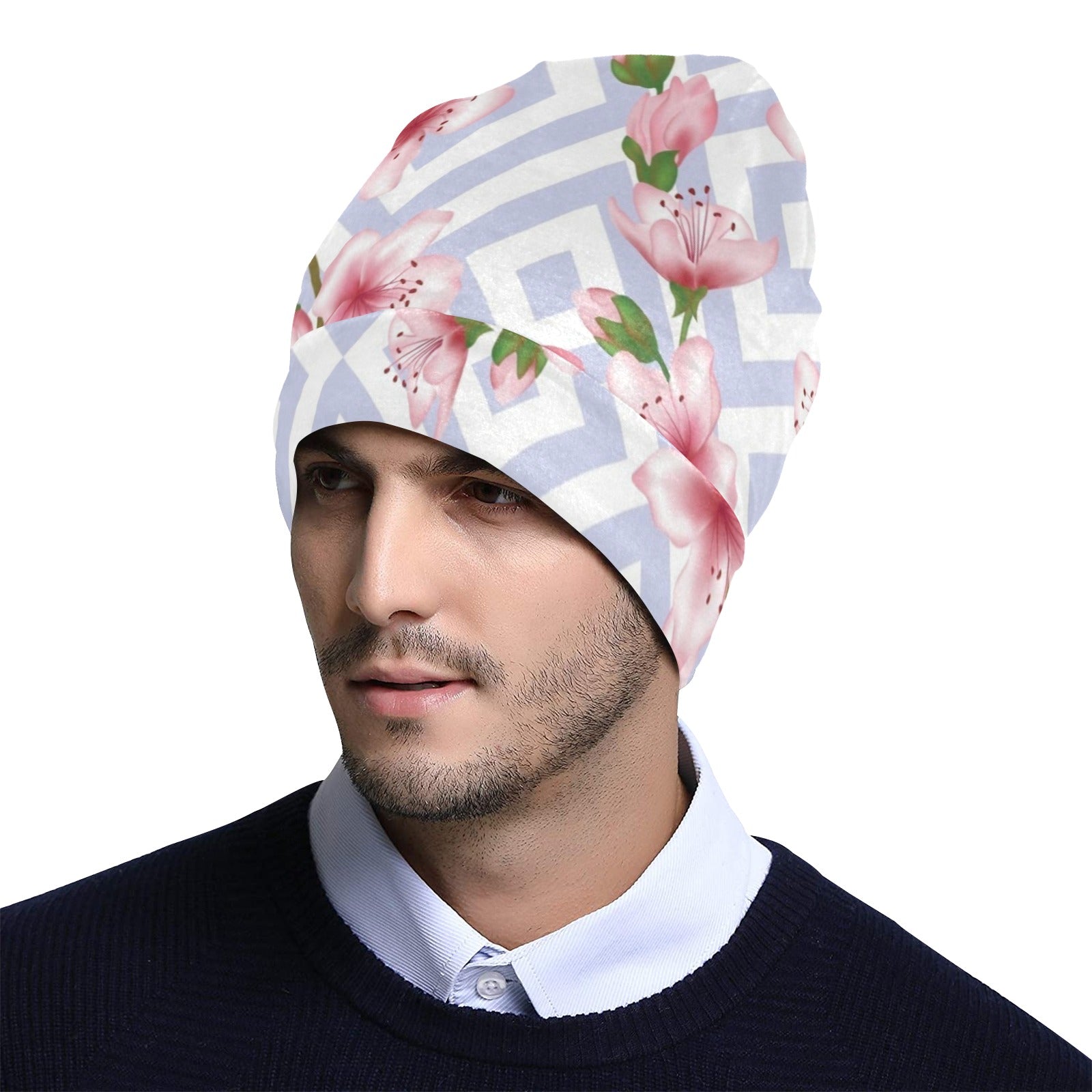 Cherry Blossom Pattern Print Design CB07 Unisex Beanie