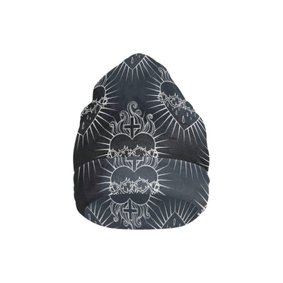 Christian Heart Tattoo Style Unisex Beanie