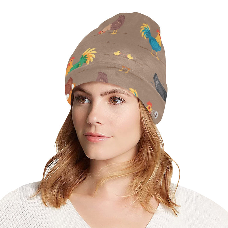 Chicken Happy Print Pattern Unisex Beanie