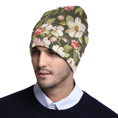 Apple blossom Pattern Print Design AB01 Unisex Beanie