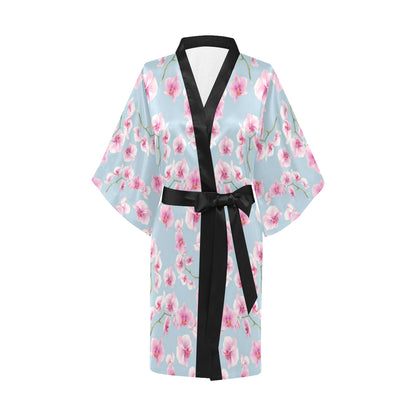 Orchid Pink Pattern Print Design OR01 Women's Short Kimono