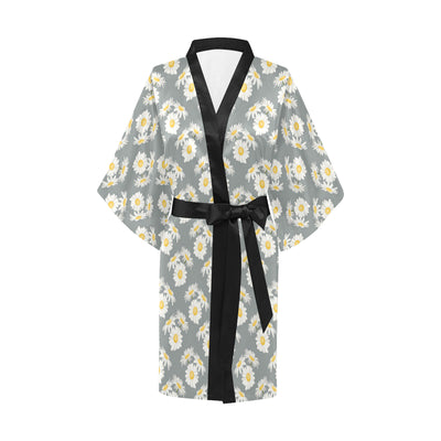 Daisy Pattern Print Design DS09 Women's Short Kimono