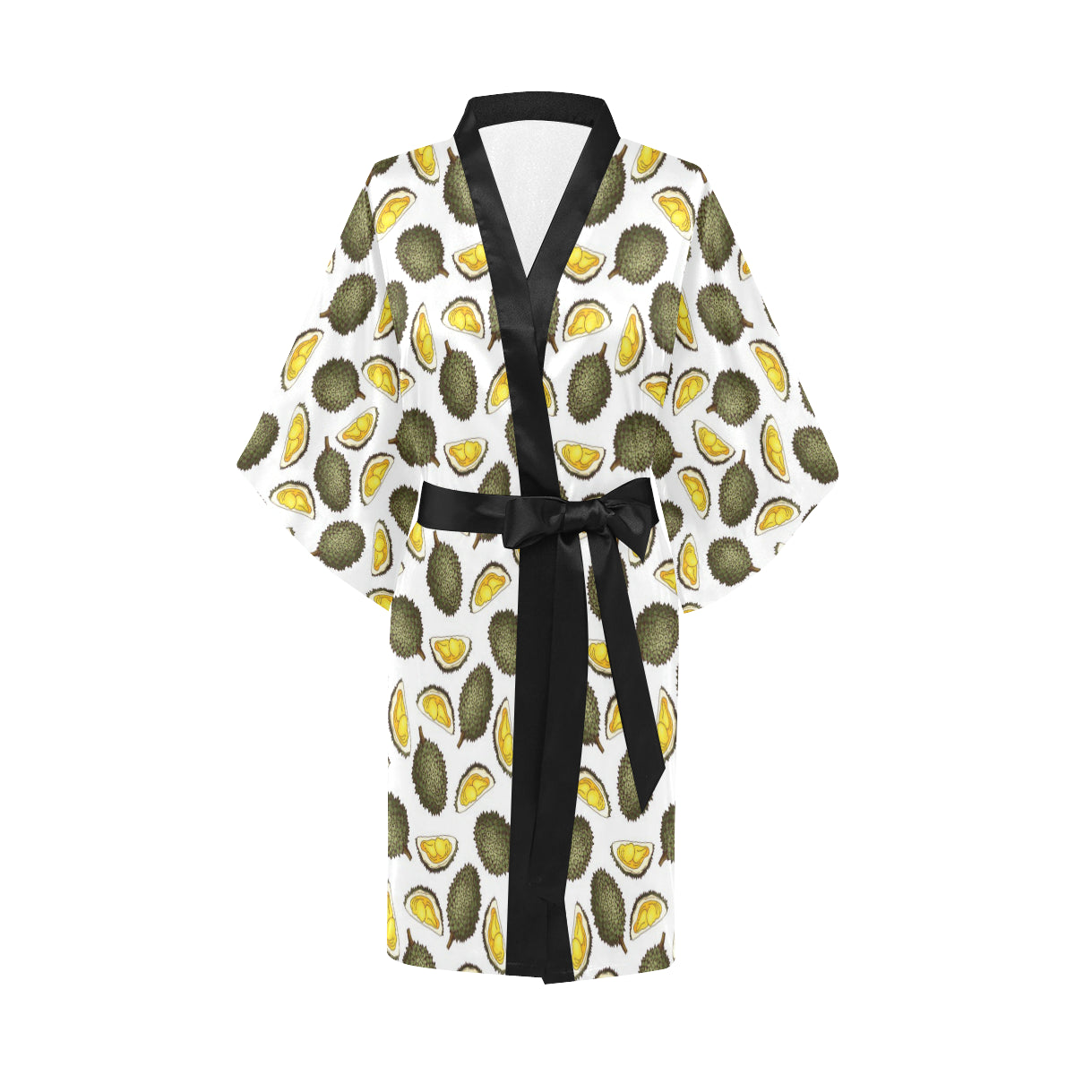 Durian Pattern Print Design DR03 Women's Short Kimono