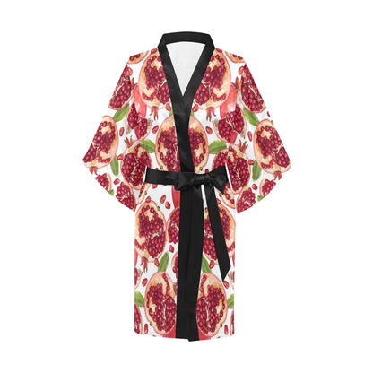Pomegranate Pattern Print Design PG03 Women's Short Kimono