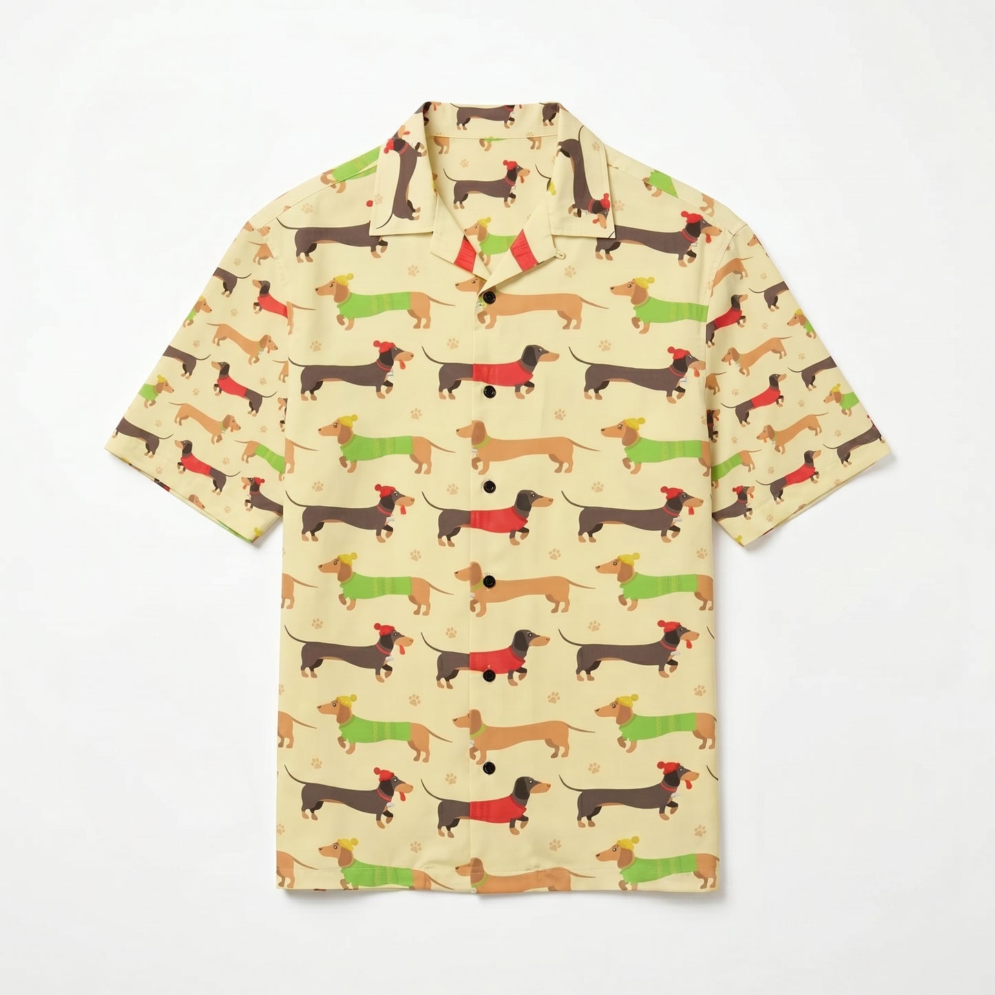 Dachshund Pattern Print Design 06 Men's Hawaiian Shirt