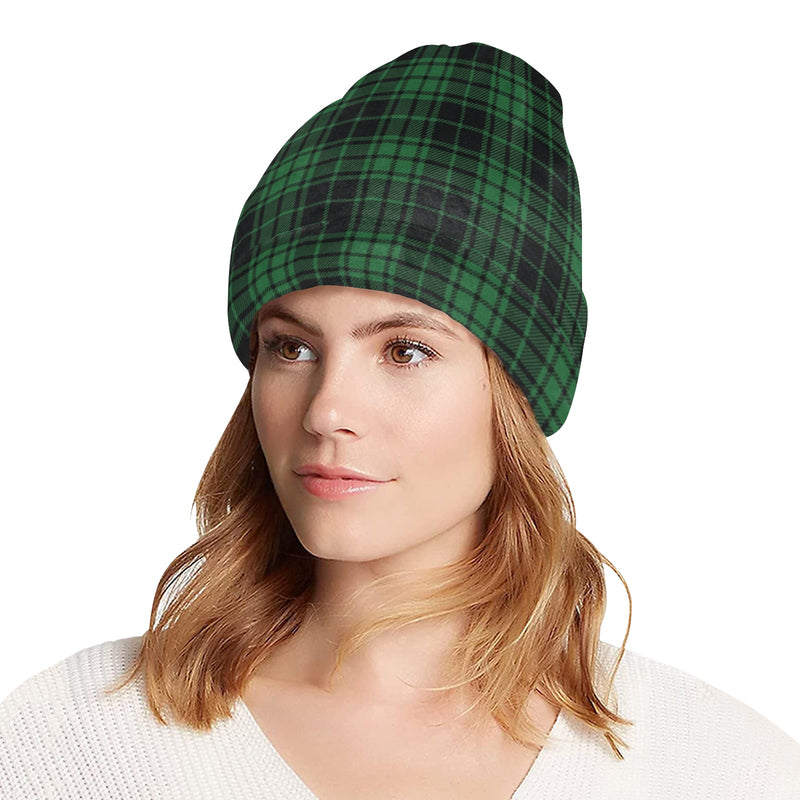 Green Tartan Plaid Pattern Unisex Beanie