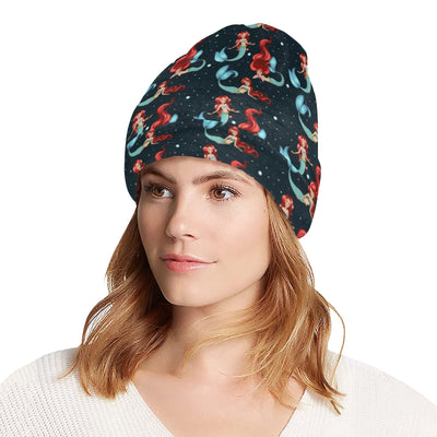 Mermaid Girl Themed Design Print Unisex Beanie