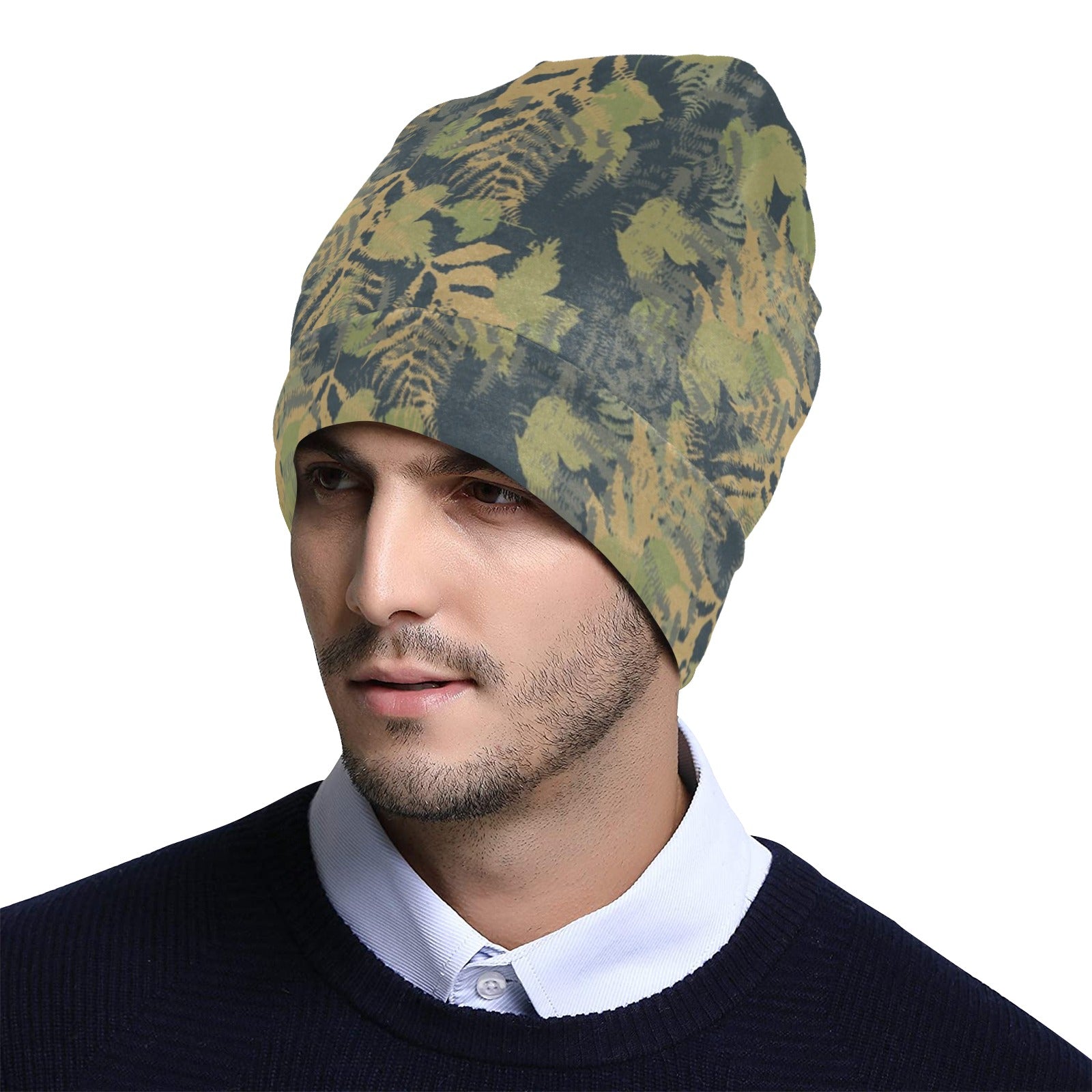 Camouflage Tropical Pattern Print Design 04 Unisex Beanie