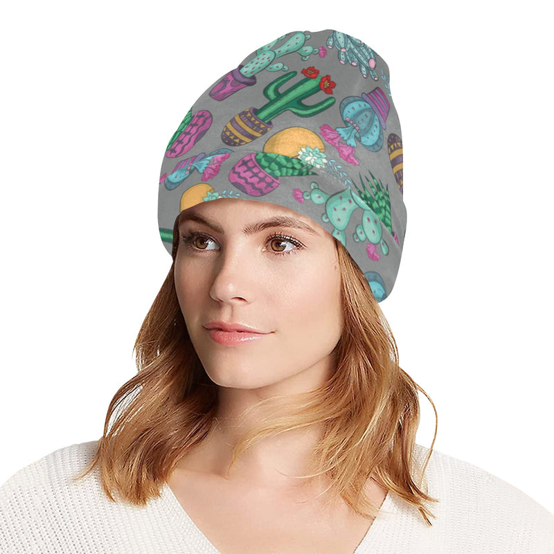 Cactus Colorful Print Pattern Unisex Beanie