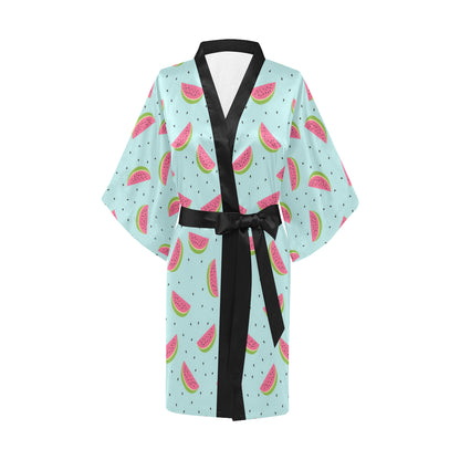 Watermelon Pattern Print Design WM06 Women's Short Kimono