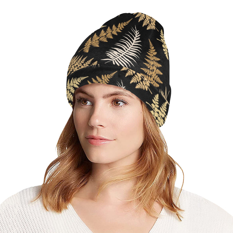 Fern Leave Bright Print Pattern Unisex Beanie