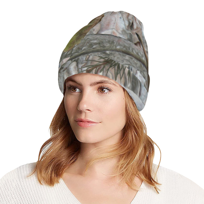 Camo Realistic Tree Forest Pattern Unisex Beanie