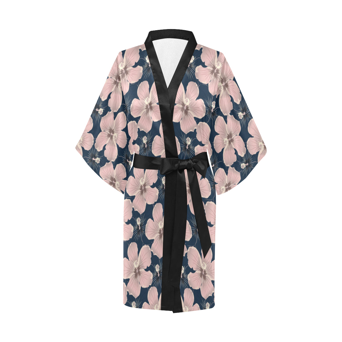 Plumeria Pattern Print Design PM018 Women's Short Kimono