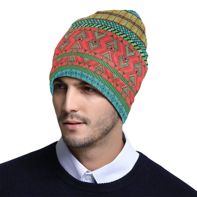 African Colorful Zigzag Print Pattern Unisex Beanie