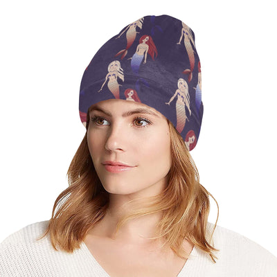 Mermaid Pattern Print Design 02 Unisex Beanie