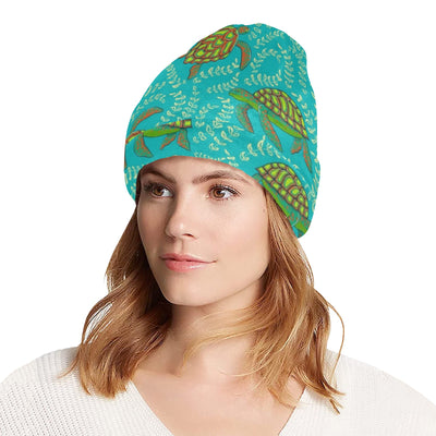 Sea Turtle Pattern Print Design T010 Unisex Beanie