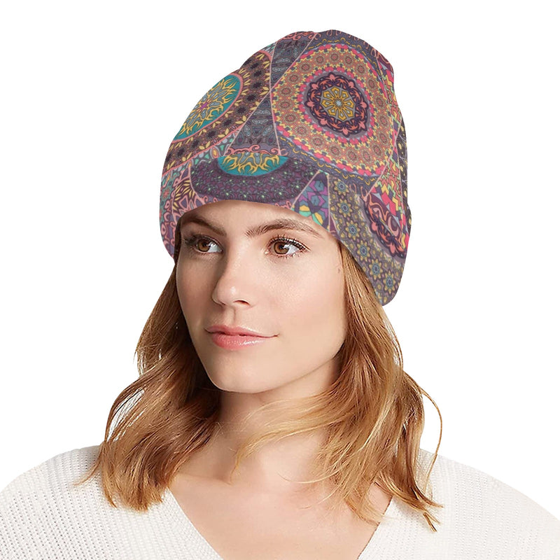 Bohemian Pattern Print Design 07 Unisex Beanie