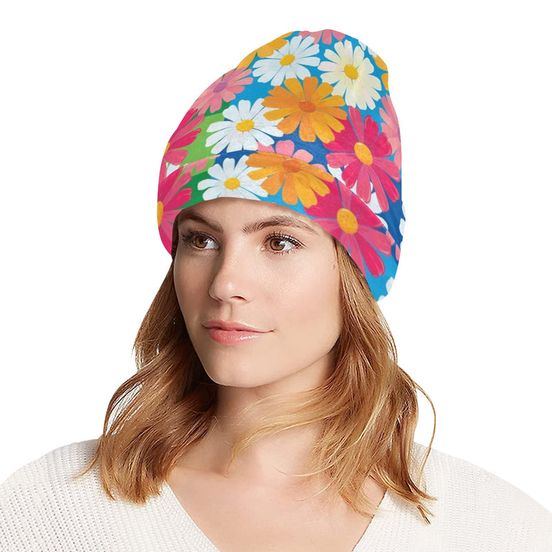 Daisy Pattern Print Design DS05 Unisex Beanie