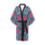 Red Hibiscus Pattern Print Design HB017 Women's Short Kimono