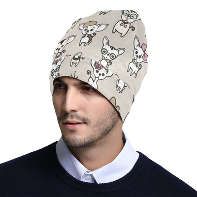 Chihuahua Pattern Print Design 02 Unisex Beanie