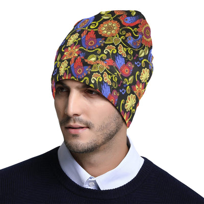 Steampunk Bird Design Themed Print Unisex Beanie