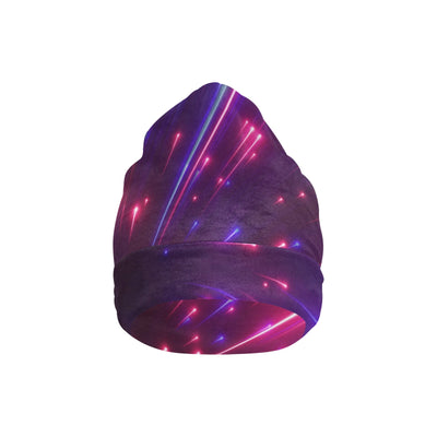 Celestial Purple Blue Neon Speed Light Unisex Beanie